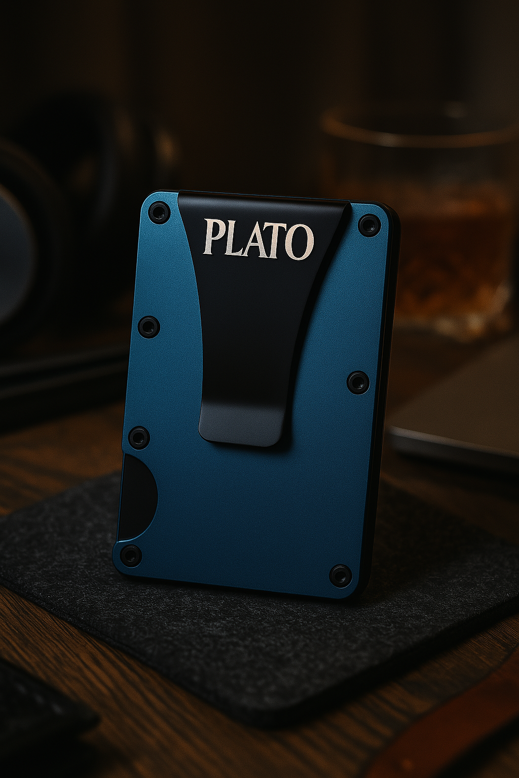 PLATO WALLET | METALLIC BLUE